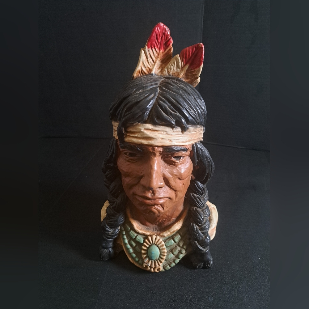 Universal Statuary Corp 1966 Native American Chef Bust.